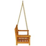 vidaXL Banc balançoire de jardin Marron 119 x 35 x 47 cm