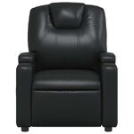 vidaXL Fauteuil de massage inclinable Noir Similicuir