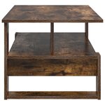 vidaXL Table basse Chêne fumé 90 x 50 x 40 cm Bois d'ingénierie