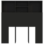 vidaXL Armoire de tête de lit Noir 100x19x103 5 cm