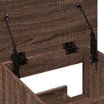 vidaXL Pupitre et roues et tiroir chêne marron bois d'ingénierie