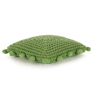 Vidaxl coussin de plancher carré coton tricoté 50 x 50 cm vert