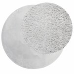 vidaXL Tapis HUARTE à poils courts doux et lavable gris Ø 80 cm