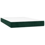 vidaXL Sommier à lattes de lit et matelas Vert foncé 120x200cm Velours
