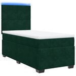 vidaXL Sommier à lattes de lit avec matelas Vert foncé 90x190 cm