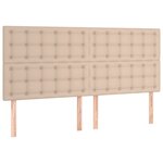vidaXL Sommier à lattes de lit avec matelas Cappuccino 200x200 cm