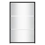 vidaXL Armoire à chaussures avec miroir 3 niveaux Noir 63x17x102 5 cm