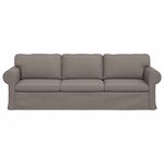 vidaXL Canapé Taupe 215 x 82 x 80 cm tissu