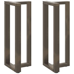 vidaXL Pieds de table de bar en forme de T 2 pièces noir 40 x 35 x (100-101) cm acier