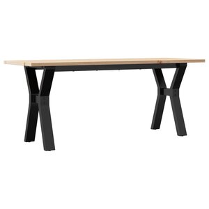 vidaXL Table basse cadre en Y 110x40x45 cm bois de pin massif et acier