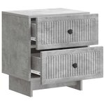 vidaXL Cabinet de chevet 2 Pièces Gris béton 43 x 34 5 x 47 5 cm