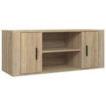 vidaXL Meuble TV Chêne sonoma 100x35x40 cm Bois d'ingénierie