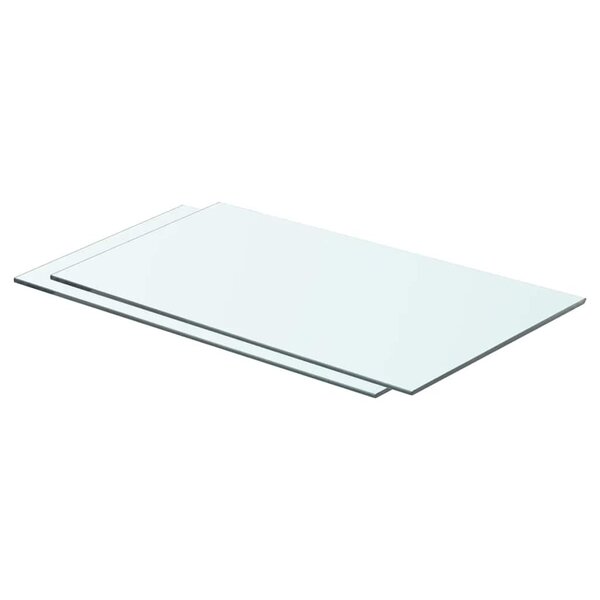 vidaXL Panneaux d'étagère 2 Pièces Verre Transparent 60 x 30 cm