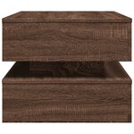 vidaXL Table basse avec lumières LED chêne marron 90x50x40 cm