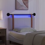 vidaXL Tête de lit suspendue Avec lumière LED Gris nuage PU antique
