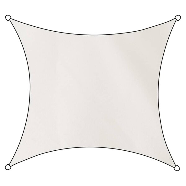 Livin'outdoor Tissu d'ombrage Como Polyester Carré 3 6x3 6 m Blanc