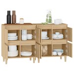 vidaXL Buffets 2 Pièces chêne sonoma 60x35x70 cm bois d'ingénierie