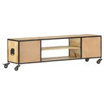 vidaXL Meuble TV 130x30x39 cm Bois massif de manguier