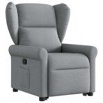 vidaXL Fauteuil inclinable Gris clair Tissu