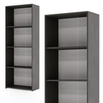 Bibliothèque Loni 160 x 60 cm - gris  étagère ouverte