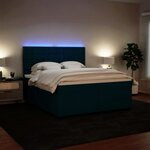 vidaXL Sommier à lattes de lit et matelas bleu 180x200 cm velours