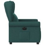 vidaXL Fauteuil inclinable électrique Vert foncé Tissu