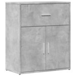 vidaXL Buffets 2 Pièces gris béton 60x31x70 cm bois d'ingénierie
