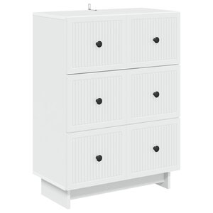 vidaXL Armoire à tiroirs Blanc 66 x 34 5 x 90 cm Bois d'ingénierie