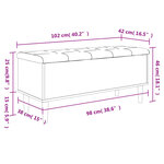 vidaXL Banc de rangement chêne fumé 102x42x46 cm bois d'ingénierie