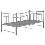 vidaXL Cadre de canapé-lit extensible sans matelas gris métal 90x200cm