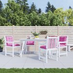 vidaXL Coussins de chaise de jardin à dossier bas lot de 4 rose