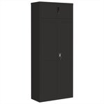 vidaXL Classeur noir 90x40x220 cm acier