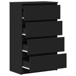 vidaXL Buffet Noir 60x35x98 5 cm Bois d'ingénierie