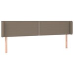 vidaXL Tête de lit avec oreilles Taupe 203x16x78/88 cm Tissu