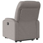 vidaXL Fauteuil inclinable électrique taupe tissu