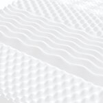 vidaXL Lit de jour avec gigogne et matelas crème 90x200 cm tissu