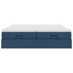 VidaXL Cadre de lit ottoman avec matelas bleu 160x200 cm tissu