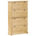 vidaXL Armoire à chaussures Corona 99x32x163 5 cm bois de pin massif