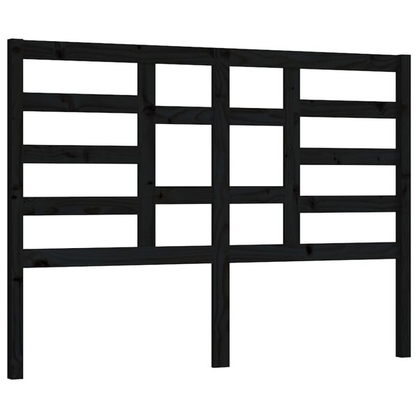 vidaXL Tête de lit Noir 156x4x104 cm Bois massif de pin