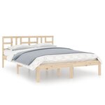 vidaXL Cadre de lit sans matelas 135x190 cm bois massif