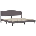 vidaXL Cadre de lit avec tête de lit Gris 180 x 200 cm Simili cuir
