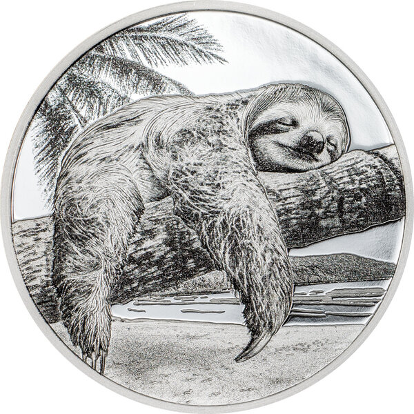 Monnaie SLOTH Seven Deadly Sins 1 Oz Argent 5$ Cook Islands 2026