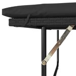 vidaXL Canapé de jardin avec coussins 2 places noir résine tressée