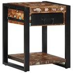 vidaXL Table d'appoint multicolore 40x40x50cm bois récupération massif