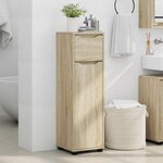 vidaXL Cabinet de salle de bain Chêne Sonoma 30 5 x 30 x 101 cm