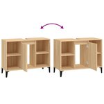vidaXL Meuble d'évier chêne sonoma 80x33x60 cm bois d'ingénierie