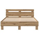 vidaXL Cadre de lit en bois Chêne artisanal Bois 150 x 200 cm