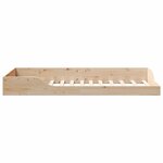 vidaXL Cadre de lit surélevé Marron 100 x 200 cm Bois massif en pin