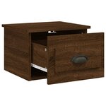 vidaXL Tables de chevet murales 2 Pièces Chêne marron 41 5x36x28 cm