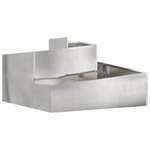 vidaXL Cache-pot de jardin Argent 80 x 80 x 50 cm Acier inoxydable